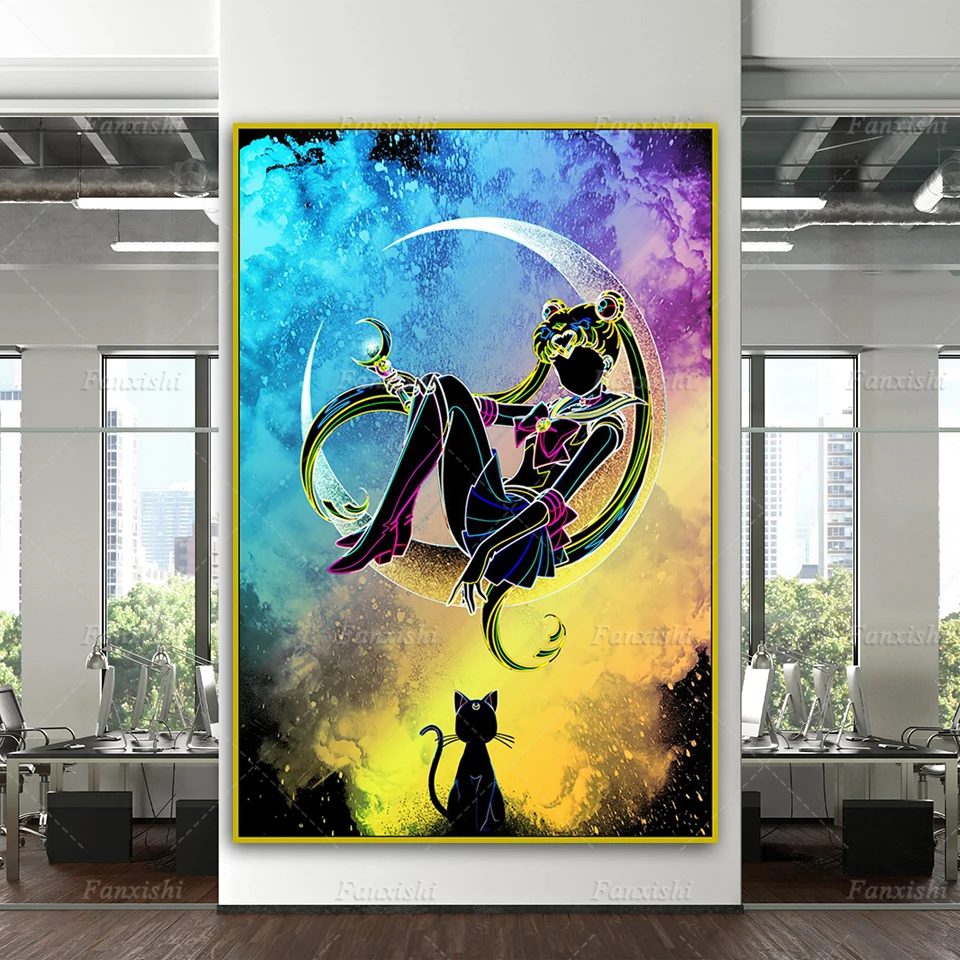 

Japanese Anime Sailor Moon Girl Poster And Prints On Canvas Wall Art Picture For Modern Living Room Cuadros Home Decor Painting