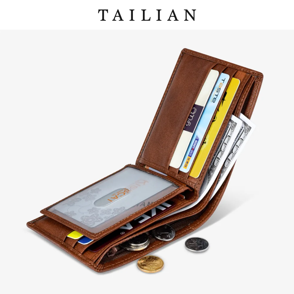 

Telian Tailian Wallet Men's Leather Short Casual Multi-Card Men's Wallet Cross-Border Hot Sale wallet for men money purse