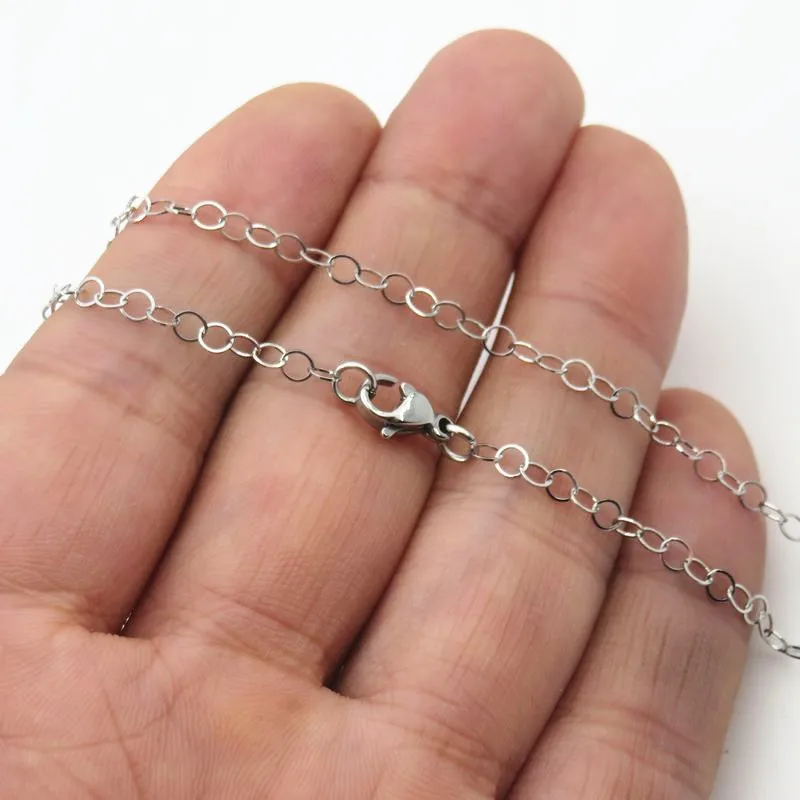 Женская цепочка Rolo из нержавеющей стали на заказ модные ювелирные изделия |