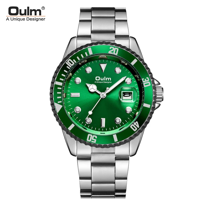 

Oulm New Full Steel Wristwatch Luxury Brand Men's Minimalist Watches Waterproof Luminous Hands Quartz Clock Business Male Watch