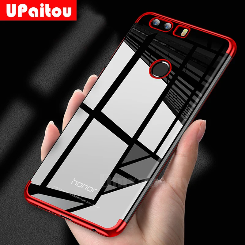 UPaitou прозрачный TPU силиконовый блестящий чехол для huawei P9 P10 плюс P20 Коврики Honor 8 Pro V9