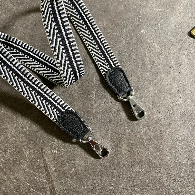 Custom Evelyn Bag With Shoulder Strap Color Woven Canvas Shoulder Strap All-match Leather Diagonal Bag Strap Accessories