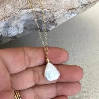 

Explosions Natural Baroque Shaped Pearl Necklace Women's Retro Simplicity Korea Dongdaemun Pendant Necklace 10302350308C
