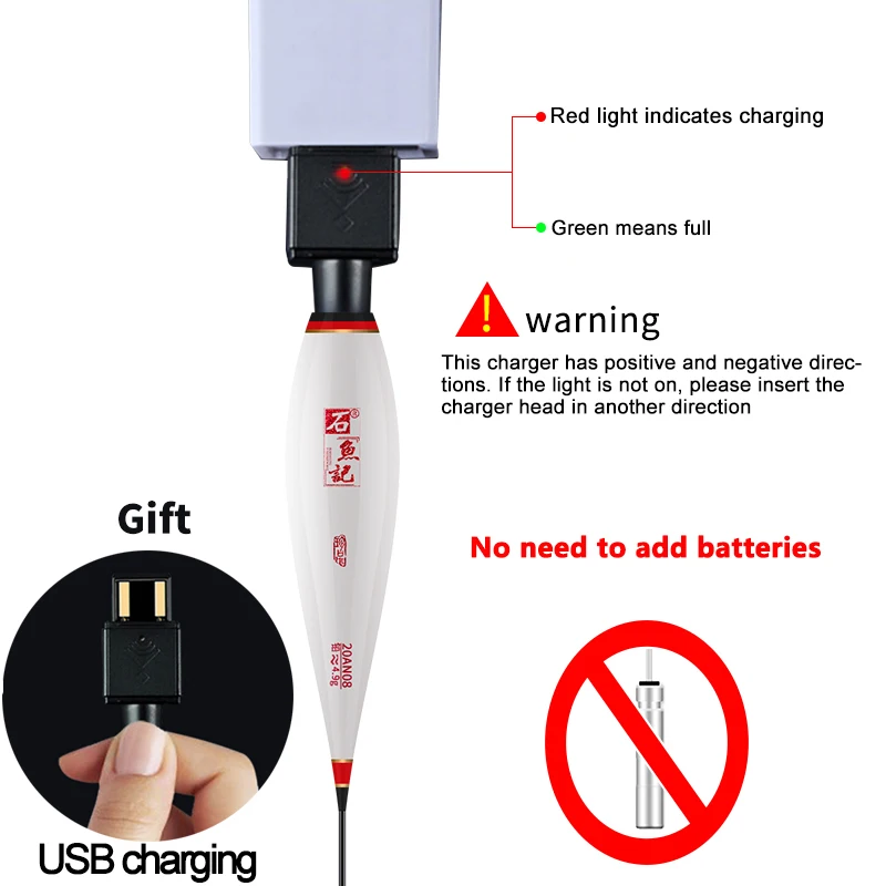 Умный светодиодный поплавок для рыбалки Высокочувствительный с сигнализацией