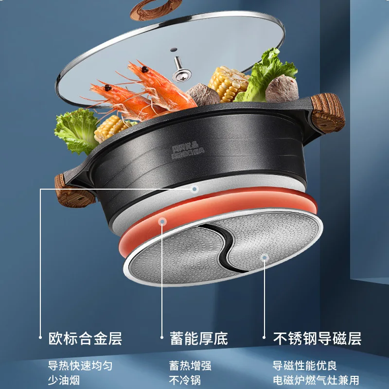 Оптовая продажа керамический антипригарный горшок Maifan с двумя вкусами бытовой