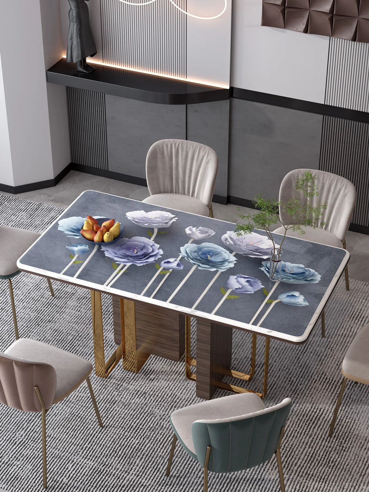 Скатерть из ПВХ с 3D принтом водонепроницаемый коврик для стола маслостойкая