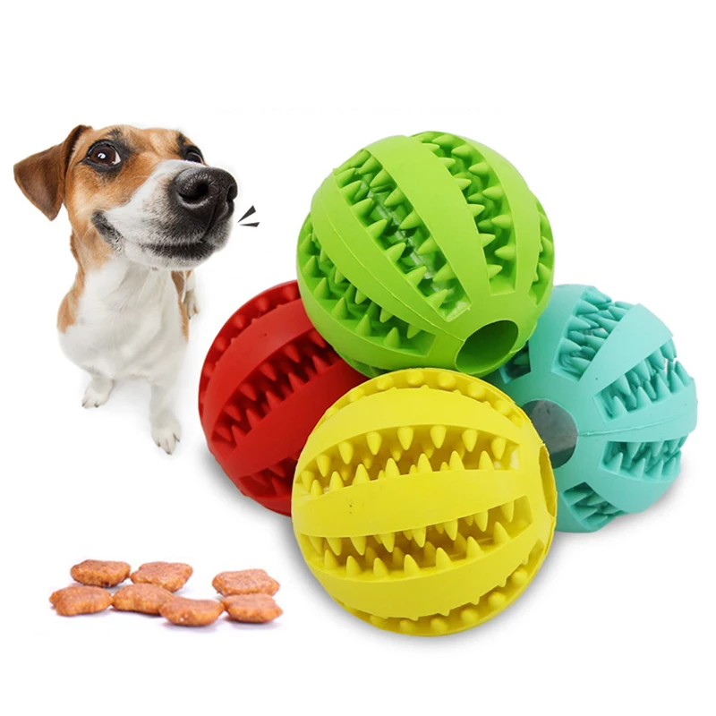

✅Pet Dog Toys Puppy Tooth Cleaning Ball of Food Stretch Rubber Leaking Ball Toy Funny Interactive Elasticity Ball Dog Chew Toy