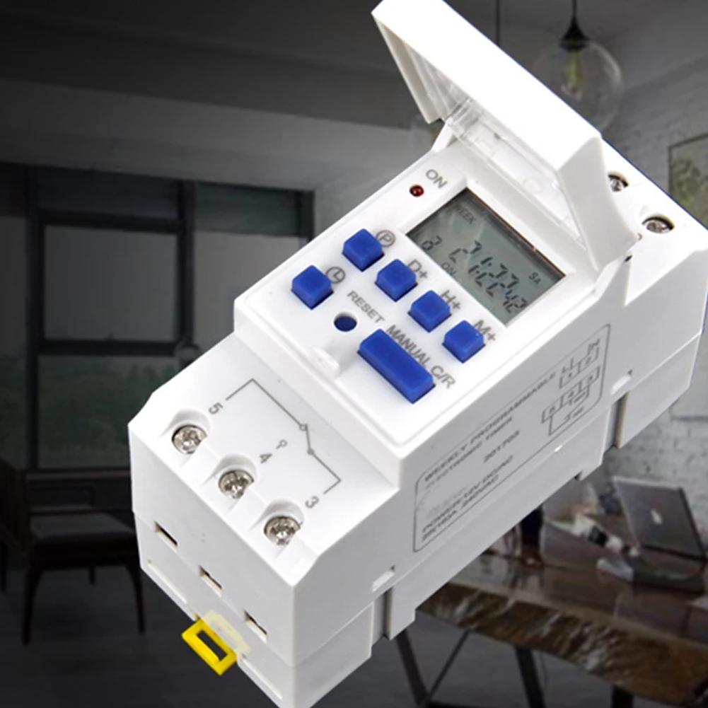 

Programmable Timer Switch Digital Din Rail Industrial Led Display Electronic Relay Timer Control AHC15A On Off timer switch