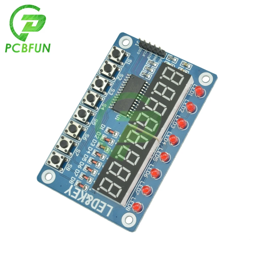 Новая 8-битная светодиодный вая Светодиодная трубка цифровая 8 клавиш TM1638