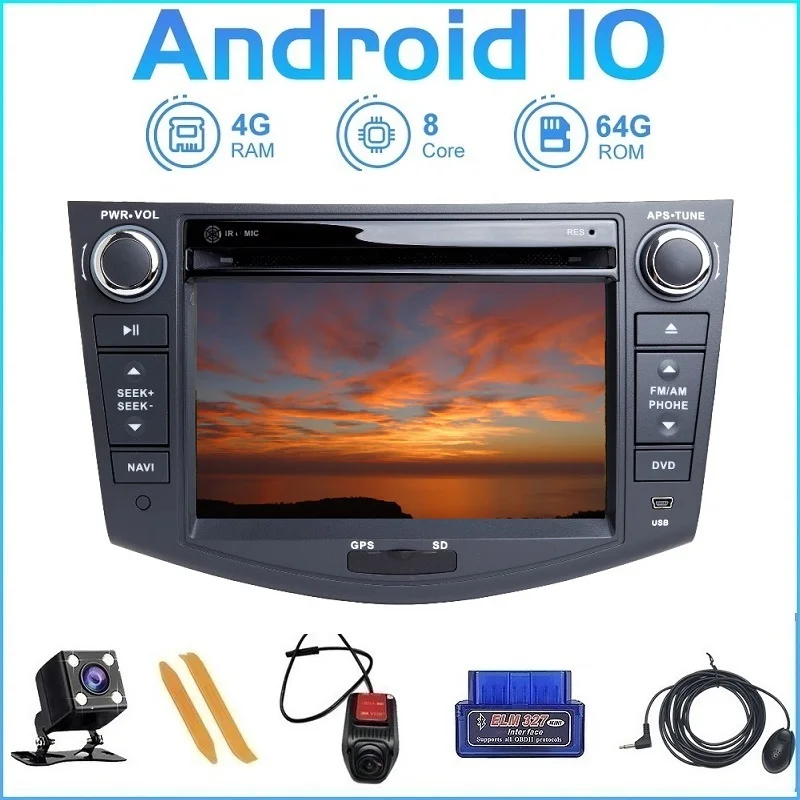 ZLTOOPAI Android 10 для Toyota RAV4 2006 2007 2008 2009 2010 2011 2012 GPS Навигация DVD CD авто Радио