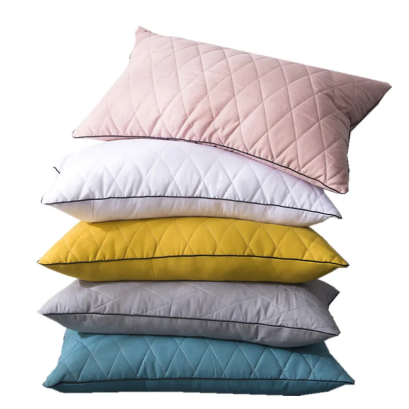 

Feather Velvet Pillow Core High Grade Head Seam Color Single Person Neck Protection Health Hotel Household Bedding