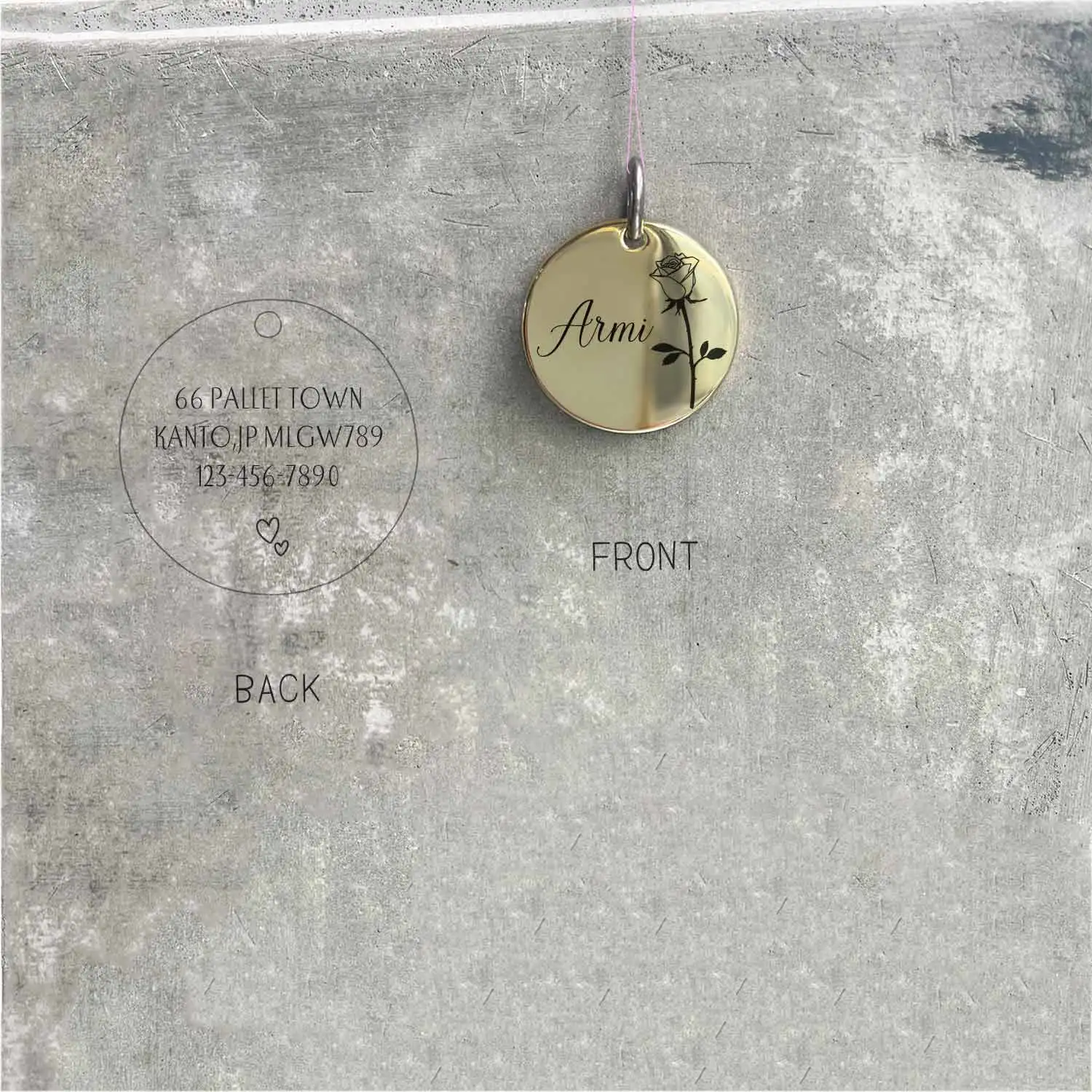 Персонализированные бирки для кошек и собак MW004 рождение цветы узор ошейника