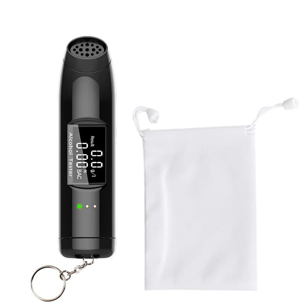 

2020 newest breath alcohol tester professional Breathalyzer With LCD Screen Digital Alcohol Detector Powered By USB Charger