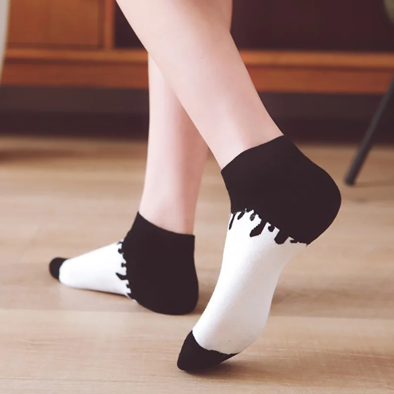10 Pair Low Tube Asakuchi Cute Women Socks Set Summer Cotton Cow Print Ankle Socks Harajuku Korea Style Kawaii Aesthetic Sokken