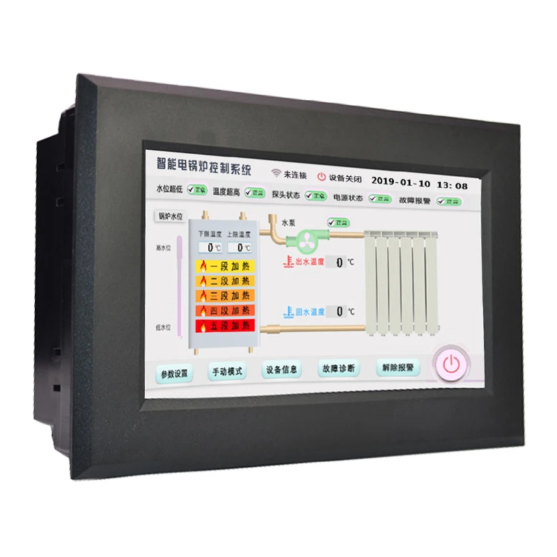 

Integrated Boiler Controller Electric Boiler Controller Electric Heating Furnace Controller 7 Inch Touch Screen Boiler Control