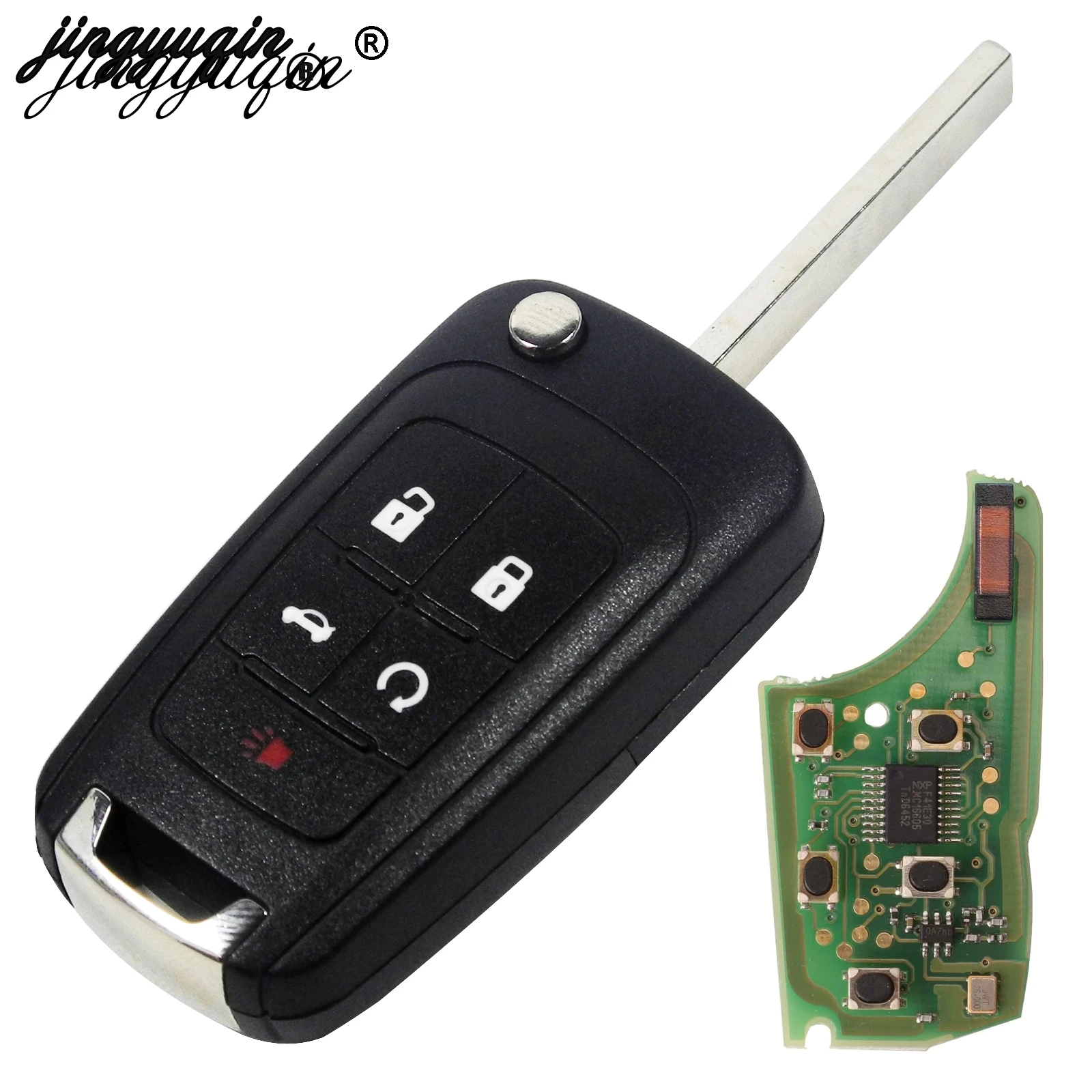 

Jingyuqin 10 шт./лот 2/3/4 кнопки автомобильный умный дистанционный ключ для Chevrolet 315/433 МГц ID46 чип без ключа-go Comfort-access PCF7937E