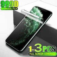 3 1pcs hydrogel film screen protector for iphone 11 12 13 pro max screen protector on iphone xr xs max 7 8 6 plus free shipping