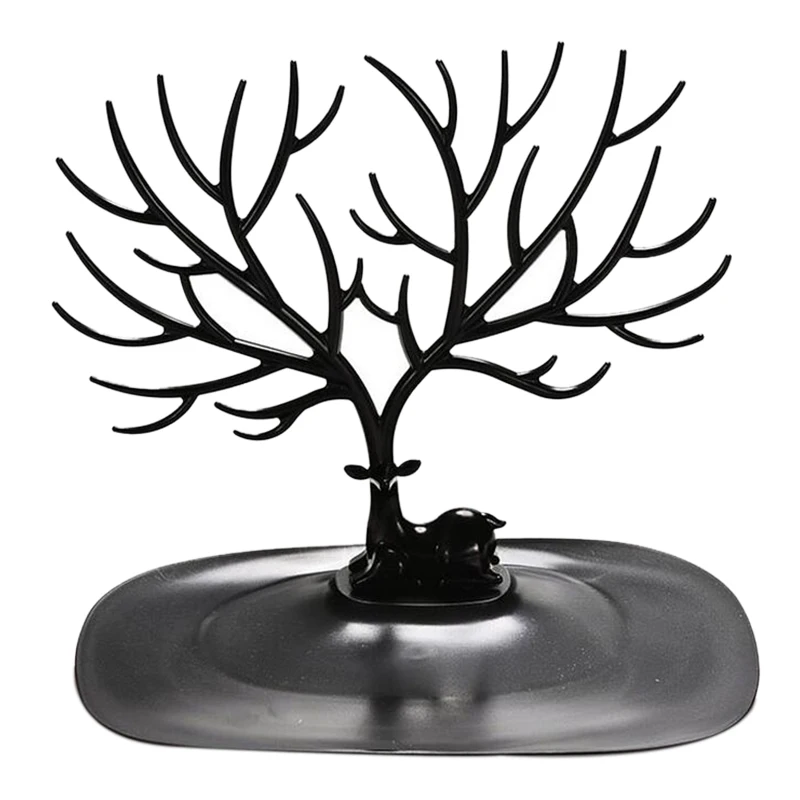 2 Pcs Deer Tree Rack Display Stand Holder Organizer for Earrings Necklace Ring Beautiful Home Decoration(Black & White) | Украшения и