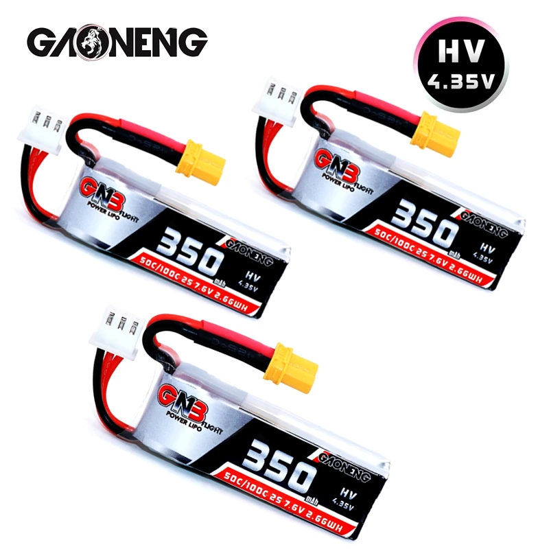 Аккумулятор GAONENG GNB 2S 7 6 мА · ч 350 В HV 4 35 в 50C/100C Lipo XT30 для ETAFPV Beta75X Beta65X Whoop крошечных
