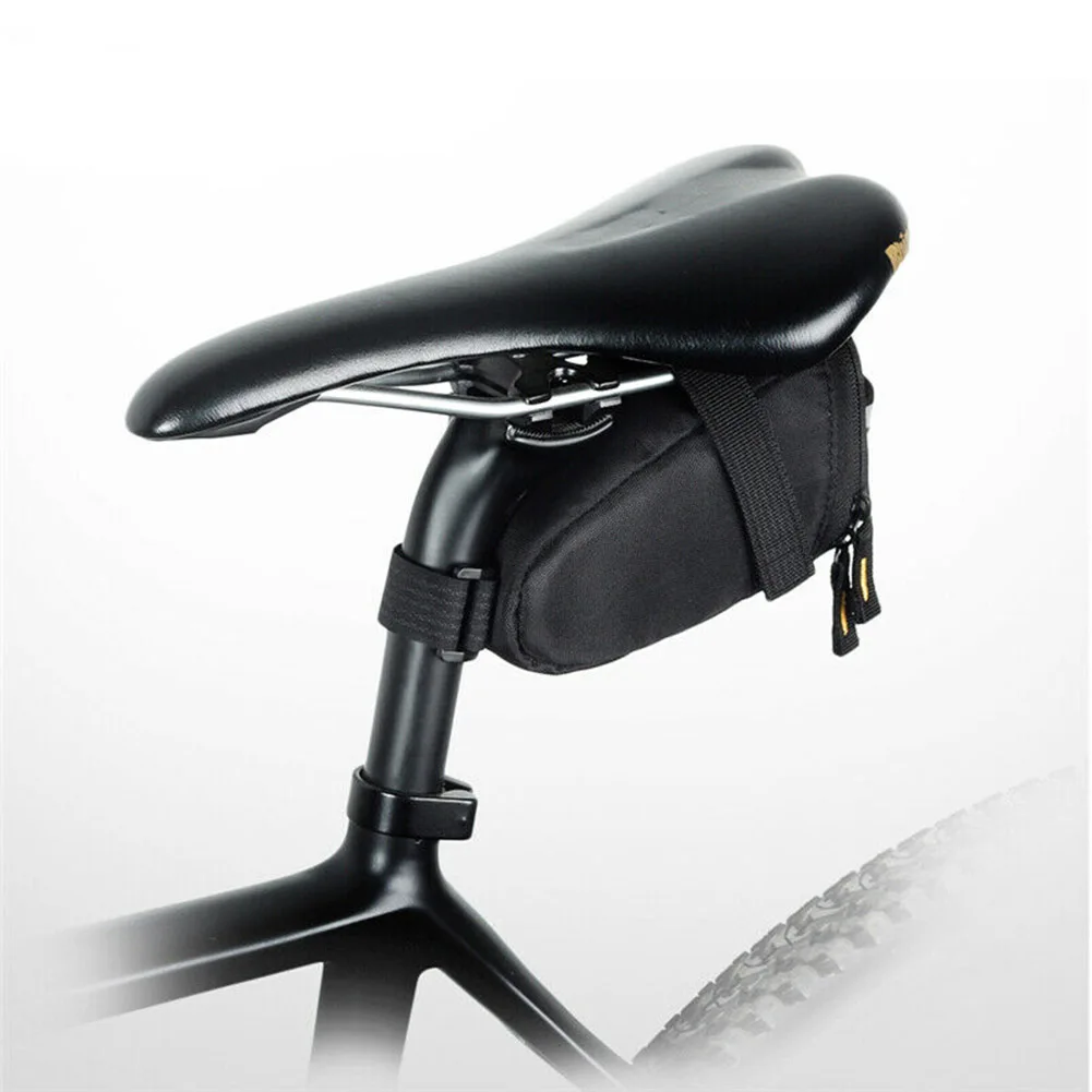 

Bicycle Mini Rear Seat Bag Bike Small Portable Saddle Tail Bag Band Installation Rainproof Designed Polyester