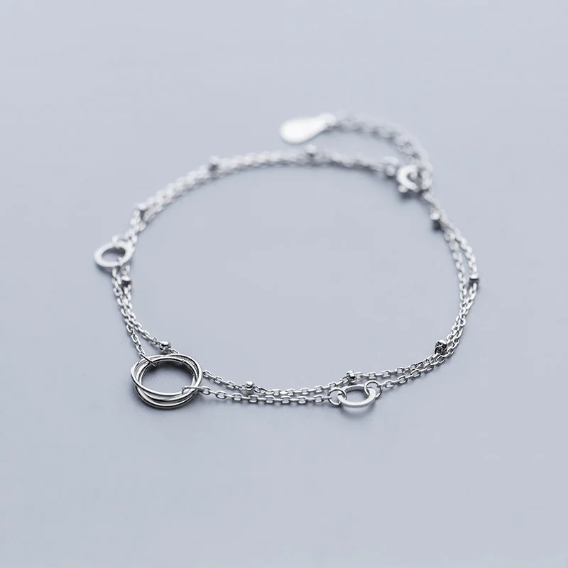 Чарм браслет крупного рогатого скота с круглым носком 100% 925 Твердые Настоящее