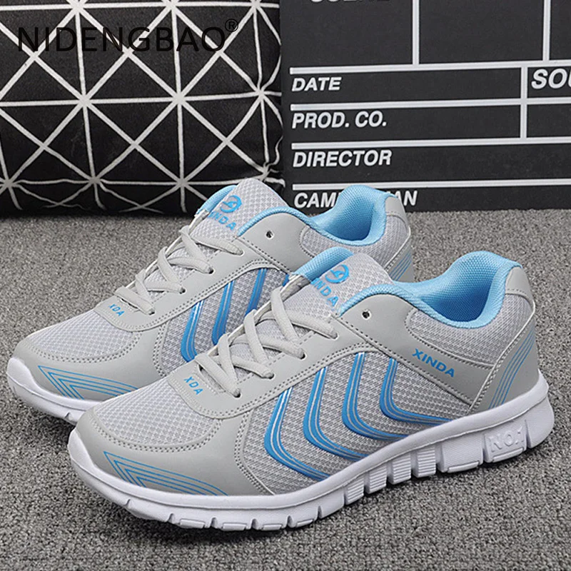 Женская уличная спортивная обувь Сетчатые кроссовки на шнуровке Дышащая для