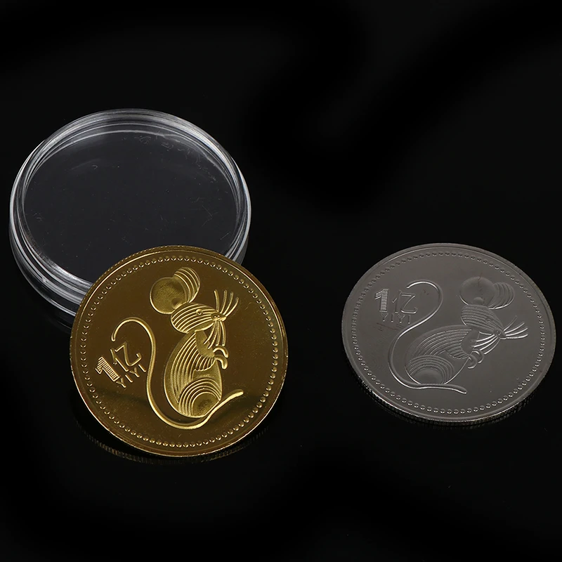 

2020 Mouse Commemorative Coin Year Of Rat Delivers Money Collection Gold/Sliver Plated Good Fortune Home Car Decoration