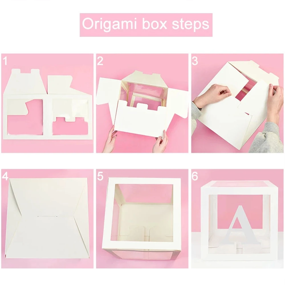 Детский душ прозрачная коробка свадебные украшения мальчик девочка первый день