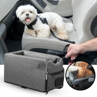 portable pet dog car seat central control nonslip dog carriers safe car armrest box booster kennel bed for small dog seat nest