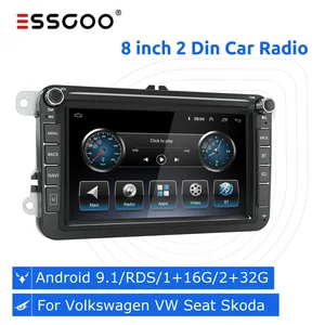 essgoo 2g 32g android 9 car radio stereo 2 din 8 inch autoradio gps navigation multimedia player for volkswagen vw seat skoda free global shipping