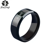 jiayiqi customized ring personalize stainless steel engraved name texts logo photo signet rings for men women jewelry gift