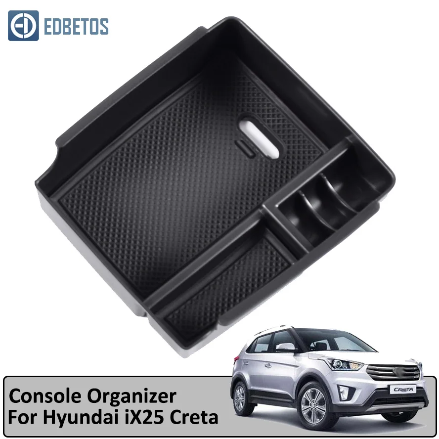 Center Console Organizer Tray For Hyundai IX25 Creta Armrest Secondary Glove Box IX25 Accessories Container Holder