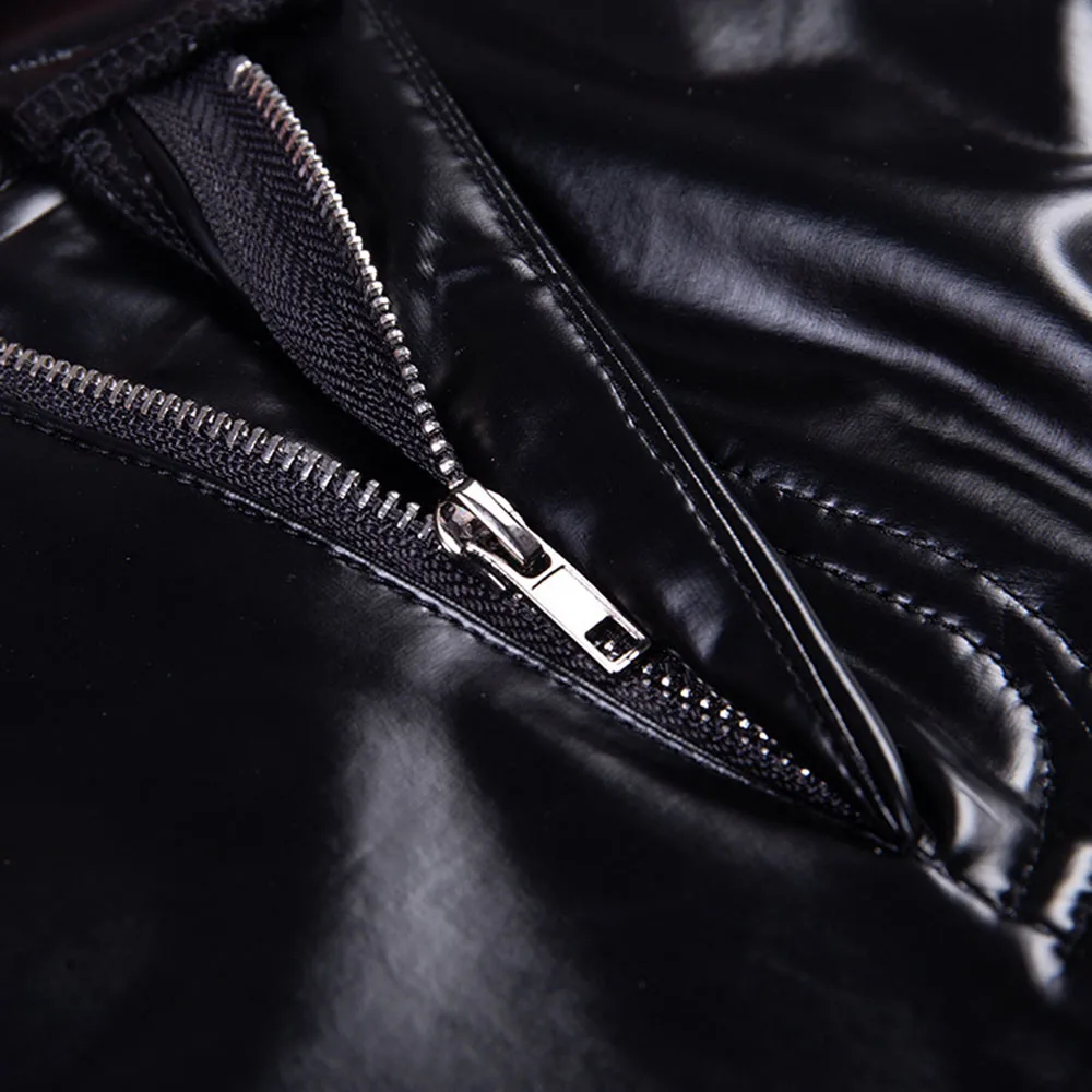 

Leather Pants Stitching Sexy Stretch Buttocks Dark Pu Women's Pants Tight-fitting High-waisted Matte Tight-fitting Autumn Winter