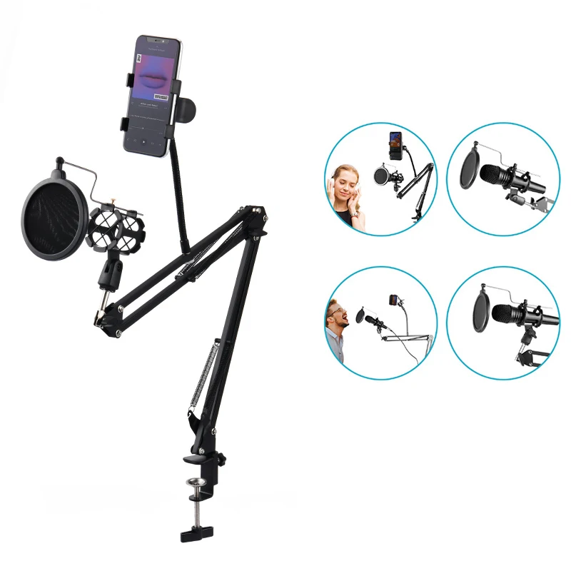 Подставка для микрофона подставка держатель стола подвеска ножничный зажим