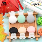 LOFCA 3 шт. новые силиконовые зажимы для детских сосок безопасное прорезывание зубов цепочка силиконовые круглые зажимы пластиковые аксессуары для детских сосков DIY игрушки