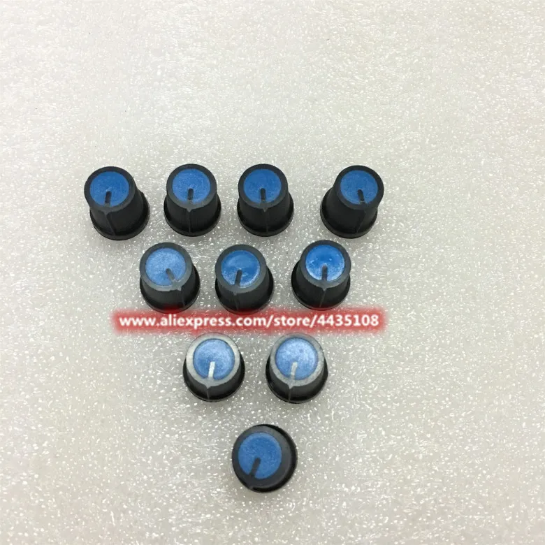 

10 шт. пластиковая ручка регулировки громкости, ручка потенциометра, крышка для потенциометра энкодера, 6 мм, 1/4 дюйма, отверстие вала, круглый...