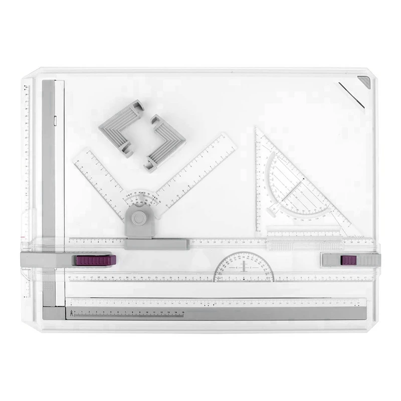 A3 Drawing Board Drafting Table Multifunctional with Clear Rule Parallel Motion and Angle Adjustable Measuri | Канцтовары для офиса