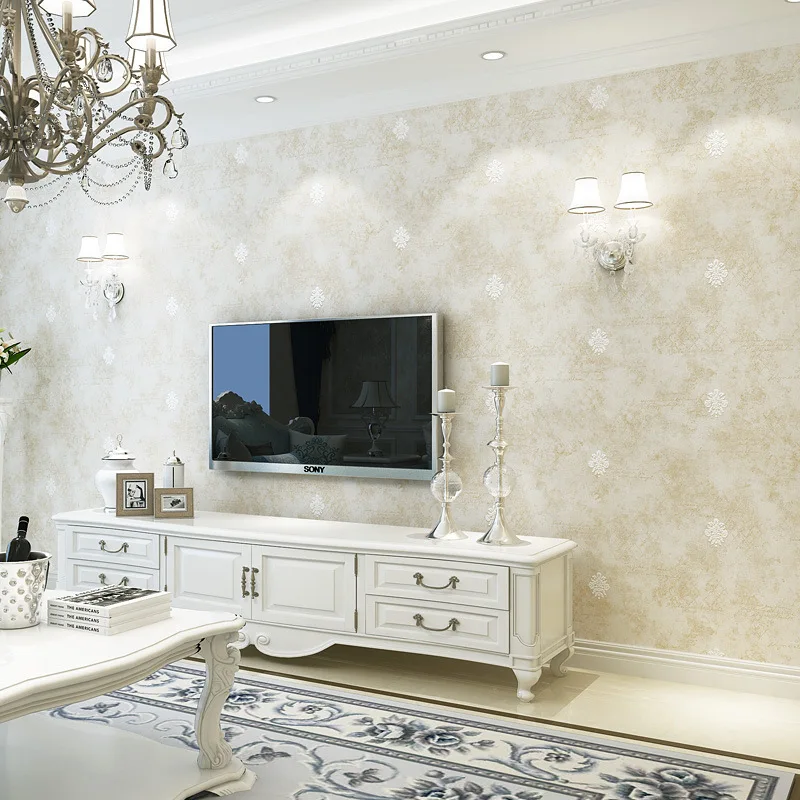 Ретро американский кантри нетканые обои простая спальня гостиная Настенные в