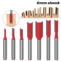 6mm shank straight bit woodworking trimming tools router bit for wood slotting engraving machine carbide endmill milling cutter