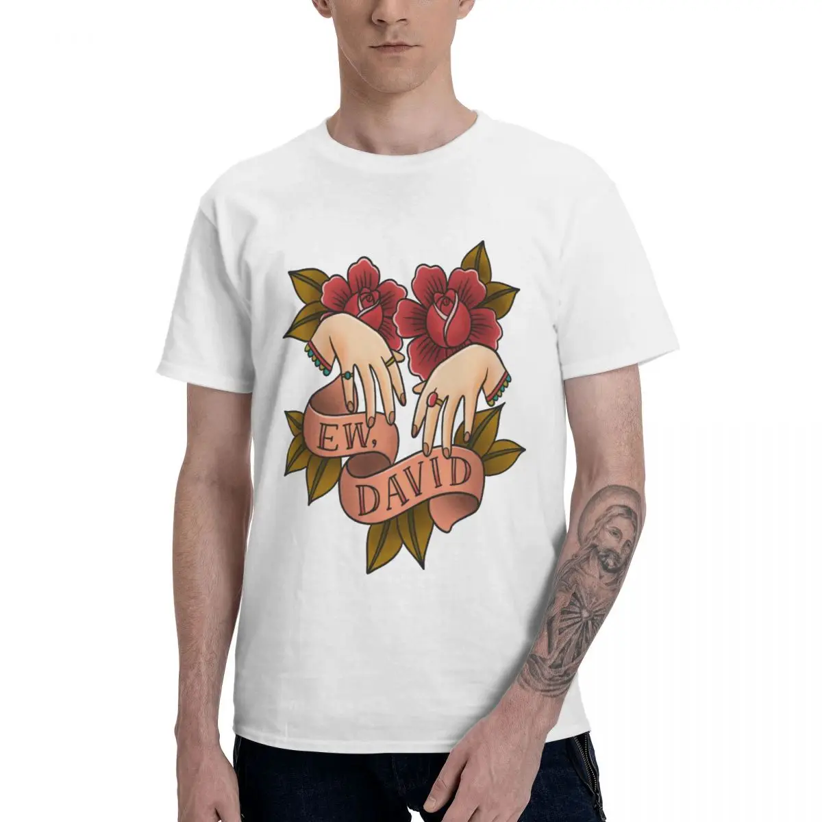 

Ew David Schitt's Creek Alexis Rose T Shirts Pure Cotton Crewneck Men T-Shirt Short Sleeve Classic Tee Clothes EU Size