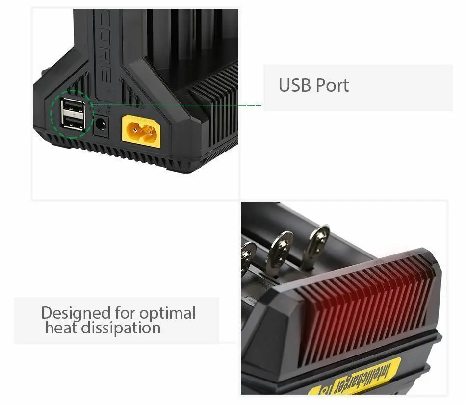 NITECORE i8 многофункциональное интеллектуальное Универсальное зарядное устройство для Li-Ion AA 18650 26650 16340 NiMH AA/AAA/C/D) US, UK AU EU