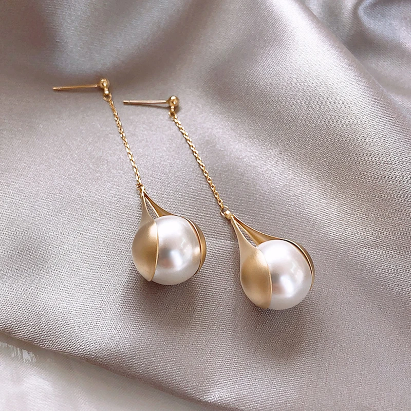 BENYI элегантные жемчужные серьги капли из сплава для женщин длинные висячие с