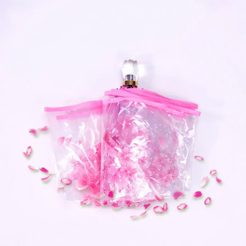 

Transparent Umbrella Clear Cherry Blossom Sakura Printed Three-folding umbrella Student Portable Sun Rain Umbrellas New
