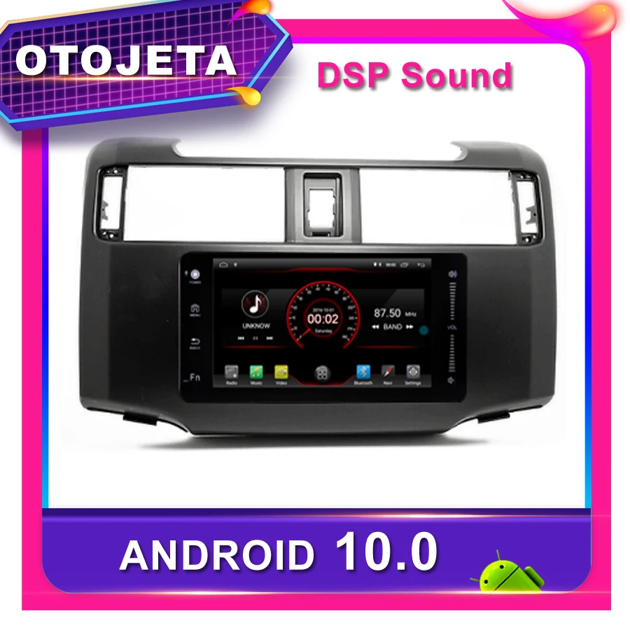 Рамка android 10 0 dvd плеер автомобильное радио для Toyota 4runner 2009 Автомобильный GPS