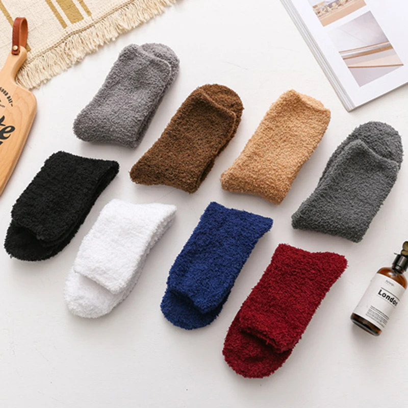 

8 Pair Mens Fuzzy Socks Slipper Soft Fleece Cozy Fluffy Socks Christmas Birthday Gift AUG889