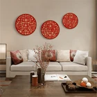 Красная каллиграфия, традиционный китайский стиль, настенная живопись, Постер, картина, печать для гостиной, домашнего офиса, Декор