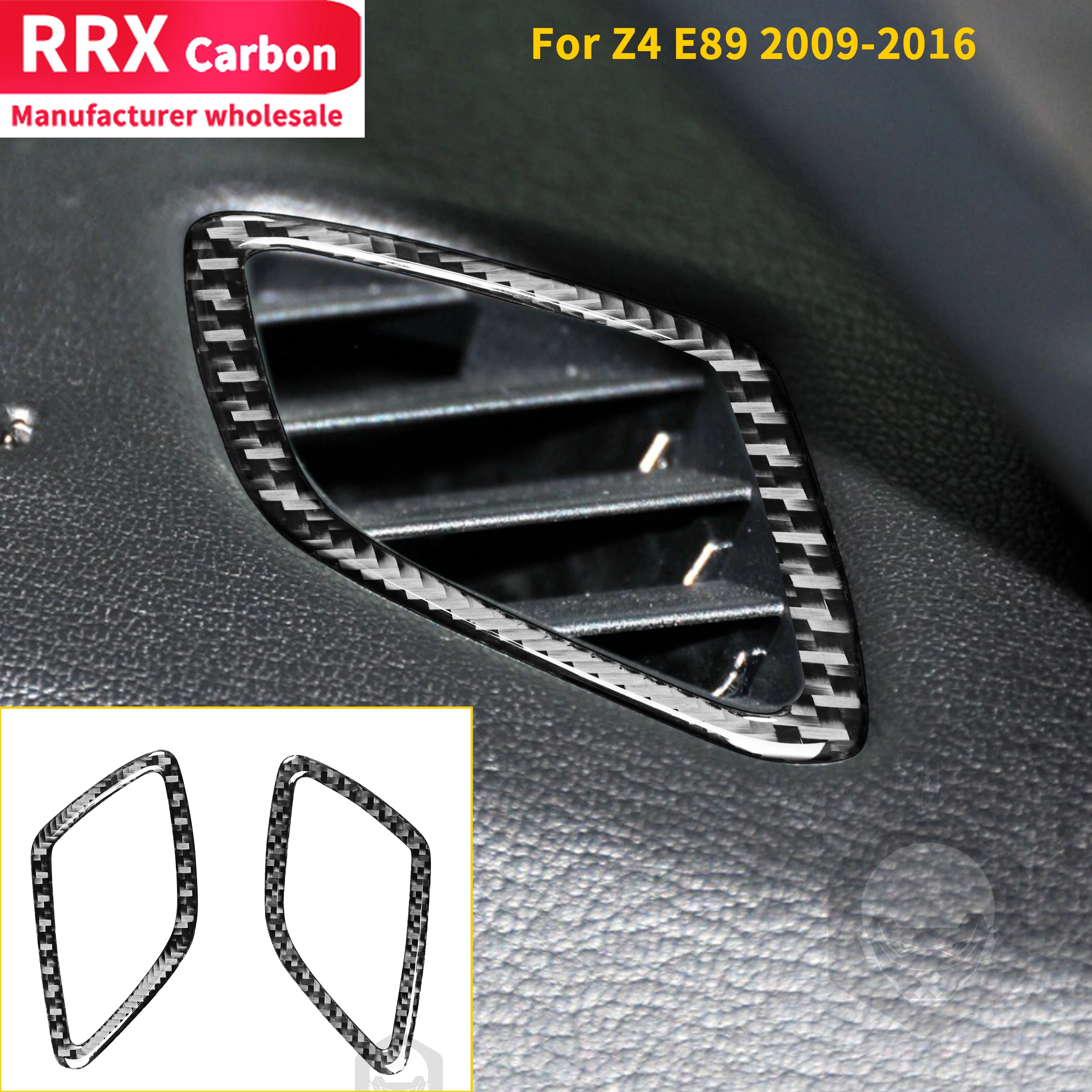 

RRX Car Dashboard Windshield Defogging Tuyere Frame Carbon Fiber Sticker Accessories For BMW Z4 E89 Z Series 2009-2016 Roadster