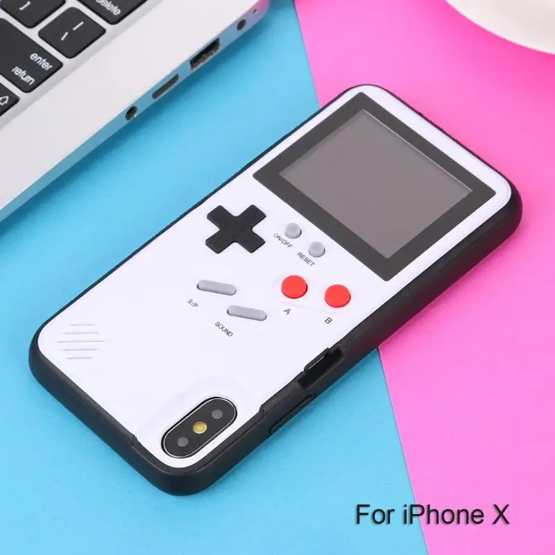 

High quility Full Color Display Game Sonsole PC Phone Case Protective Cover for iPhone X Built-in 36 classic nostalgic games new