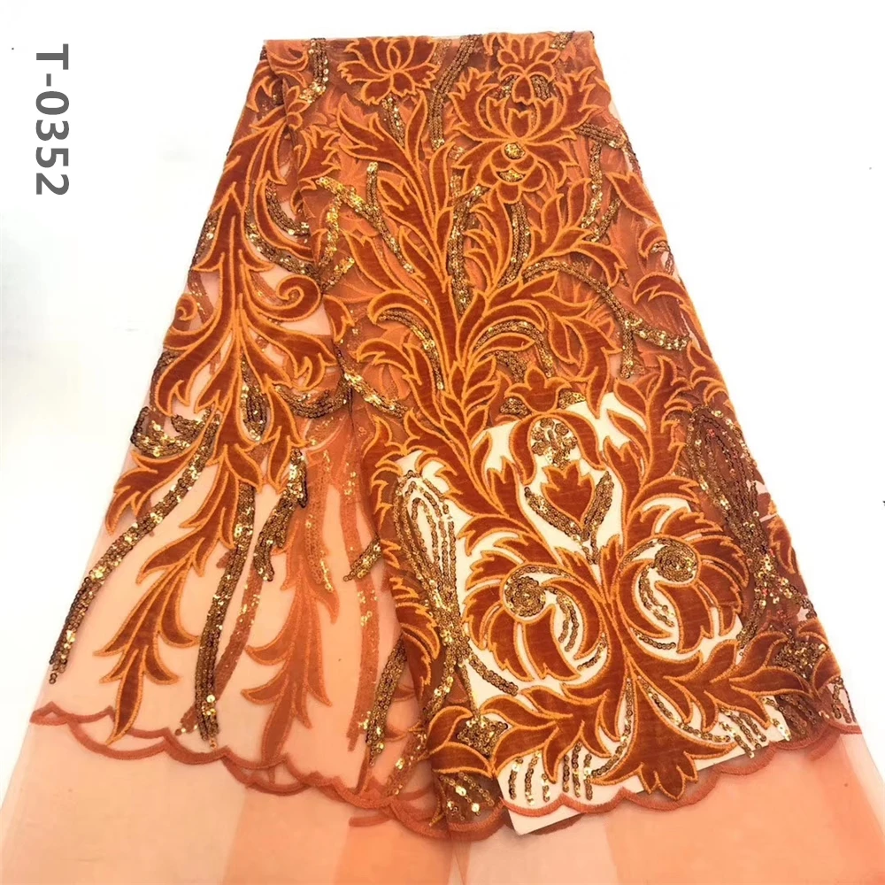 2020 новейшая розовая африканская французская кружевная ткань с бархатными