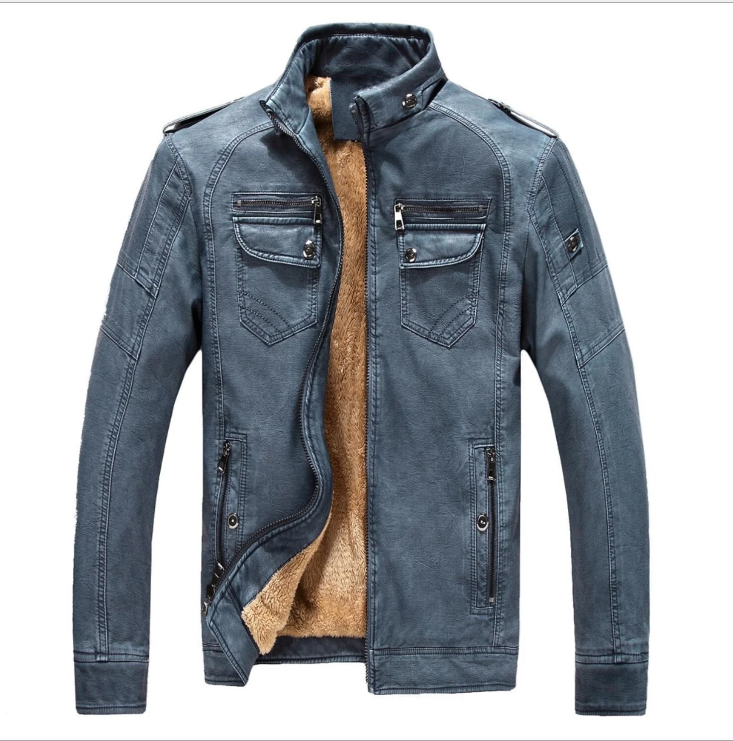 

leather jacket for in autumn and winter